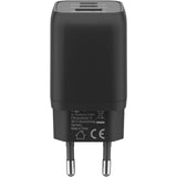 Goobay usb-c snellader nano (65 w) en usb-c textielkabel (zwart, 1 meter)