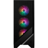Msi mag forge 120a airflow midi tower behuizing (zwart | 2x usb-a | rgb | tempered glass)