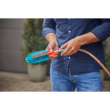 Gardena cleansystem fietsborstel, voor fietsen, aanhangers en kinderwagens wasborstel (grijs turquoise, 18848-20)