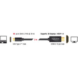 Delock usb-c (male) > hdmi (male) (dp alt mode) kabel (zwart, 2 meter, 4k 30 hz)