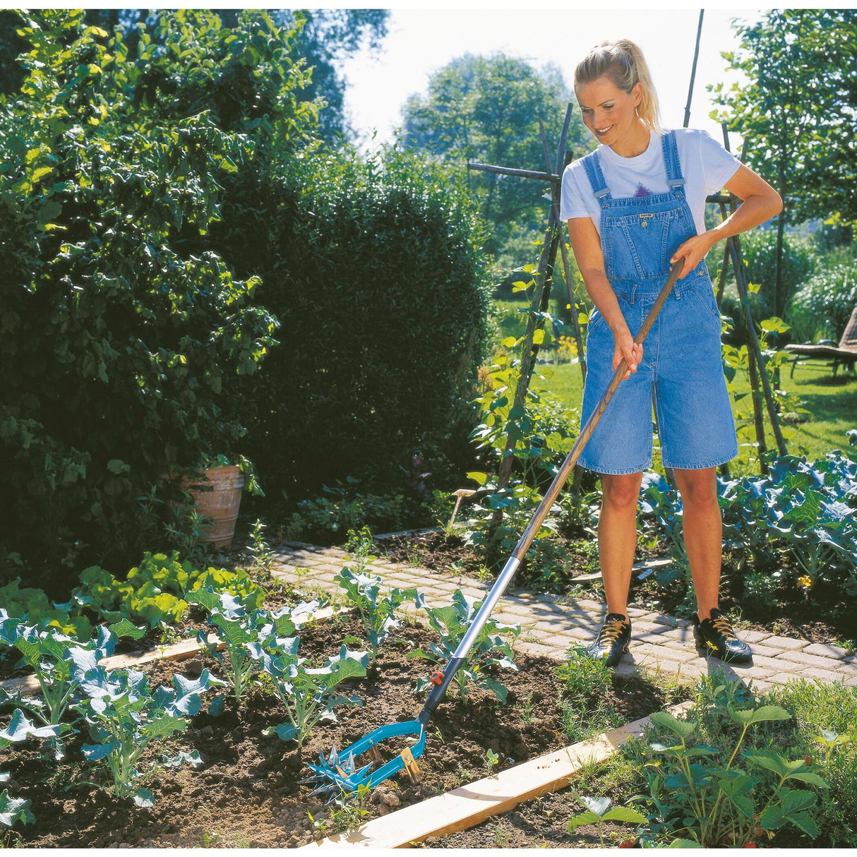 Gardena combisystem sterfrees met wiedmes schoffel (turquoise, 3195-20)