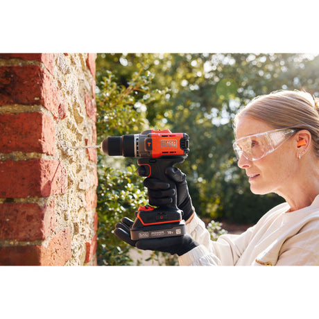 Black+decker 18v schroefklopboormachine + 18v oscillerende multitool bundel (zwart oranje)