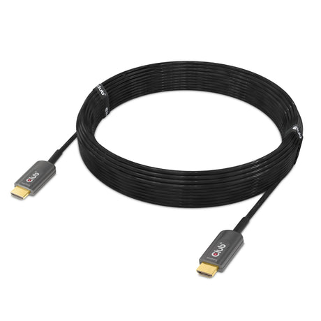 Club 3d gecertificeerde actieve optische ultra high speed hdmi 2.1 kabel (zwart, 10 meter, 8k)