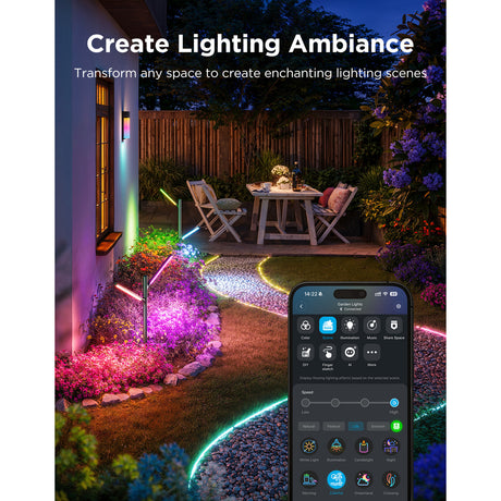 Govee outdoor garden lights slimme tuinverlichting matter rgbww 2 stuks