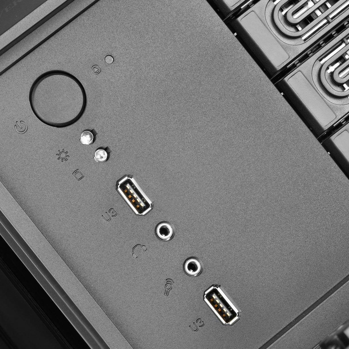 Silverstone cs381b v1.1 rack behuizing (zwart | 2x usb-a 3.2 (5 gbit s) | 2x audio)