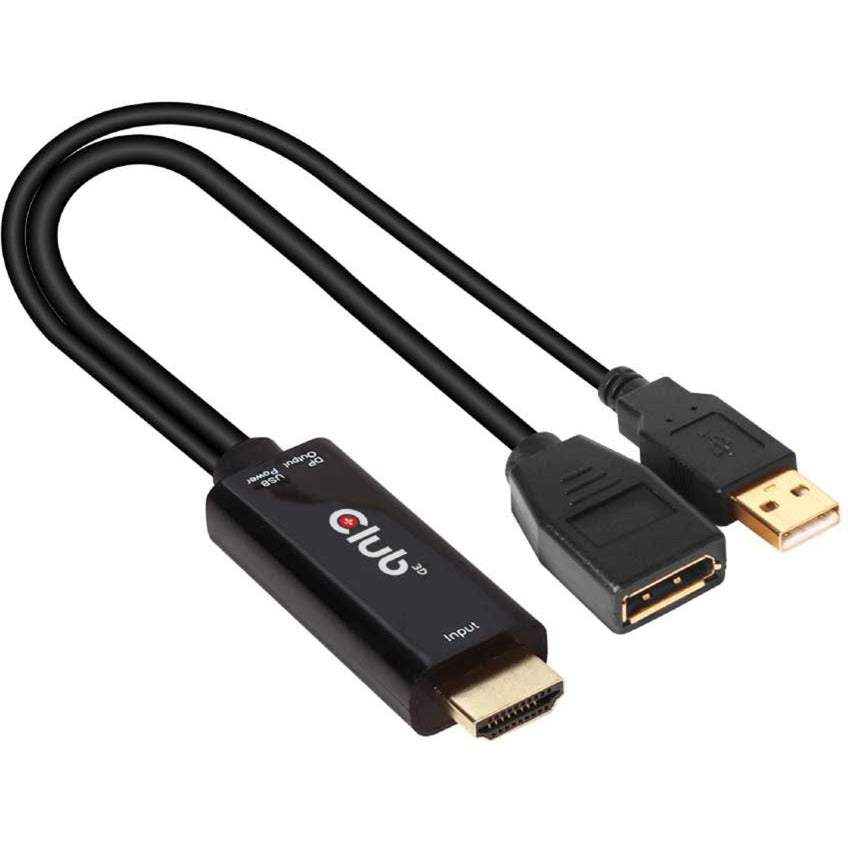 Club 3d hdmi naar displayport actieve adapter (0,25 meter, 4k)