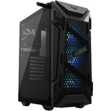 Asus tuf gaming gt301 midi tower behuizing (zwart | 2x usb-a | rgb | tempered glass)