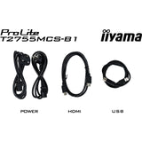 Iiyama prolite t2755msc-b1 27 touchscreen monitor (zwart, hdmi, displayport, 2x usb-a)