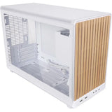 Lian li a3-matx white (wood edition) midi tower behuizing (wit houtkleur | 2x usb-a | 1x usb-c | tempered glass)