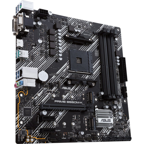 Asus prime b550m-k socket am4 moederbord (zwart wit, raid, gb-lan, sound, µatx)