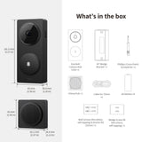 Aqara slimme video deurbel g410 select (zwart, wifi, bluetooth, zigbee, matter)