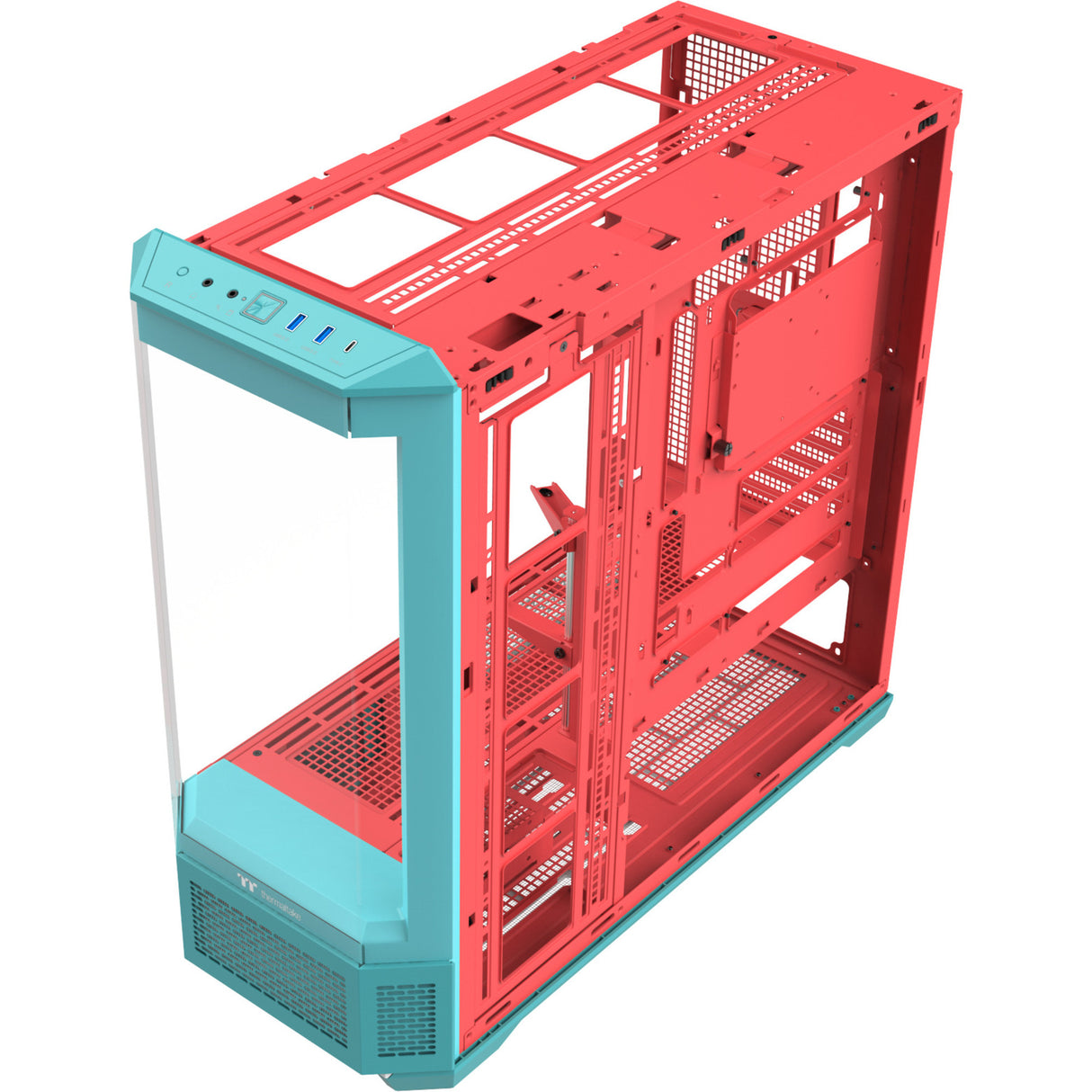 Thermaltake view 600 tg mint strawberry big tower behuizing (mint bes | 2x usb-a | 1x usb-c | tempered glass)