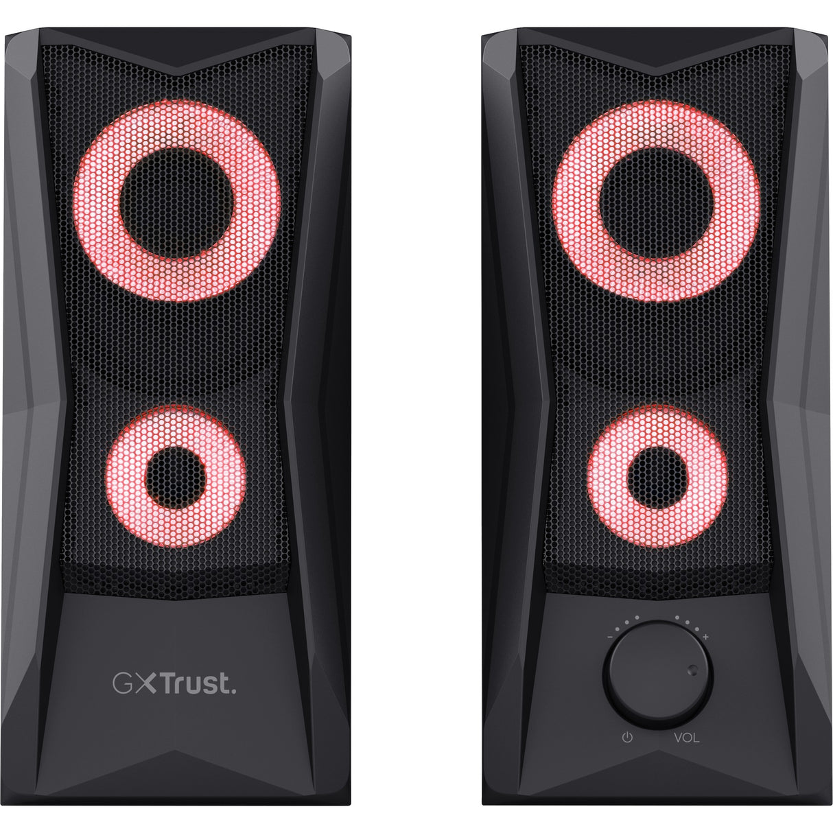 Trust gxt 606 javv rgb verlichte 2.0 speakerset pc-luidspreker (zwart)