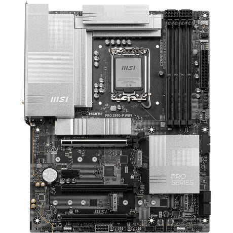 Msi pro z890-p wifi socket 1851 moederbord (zwart zilver, raid, 5gb-lan, wi-fi 7, bt, sound, atx)