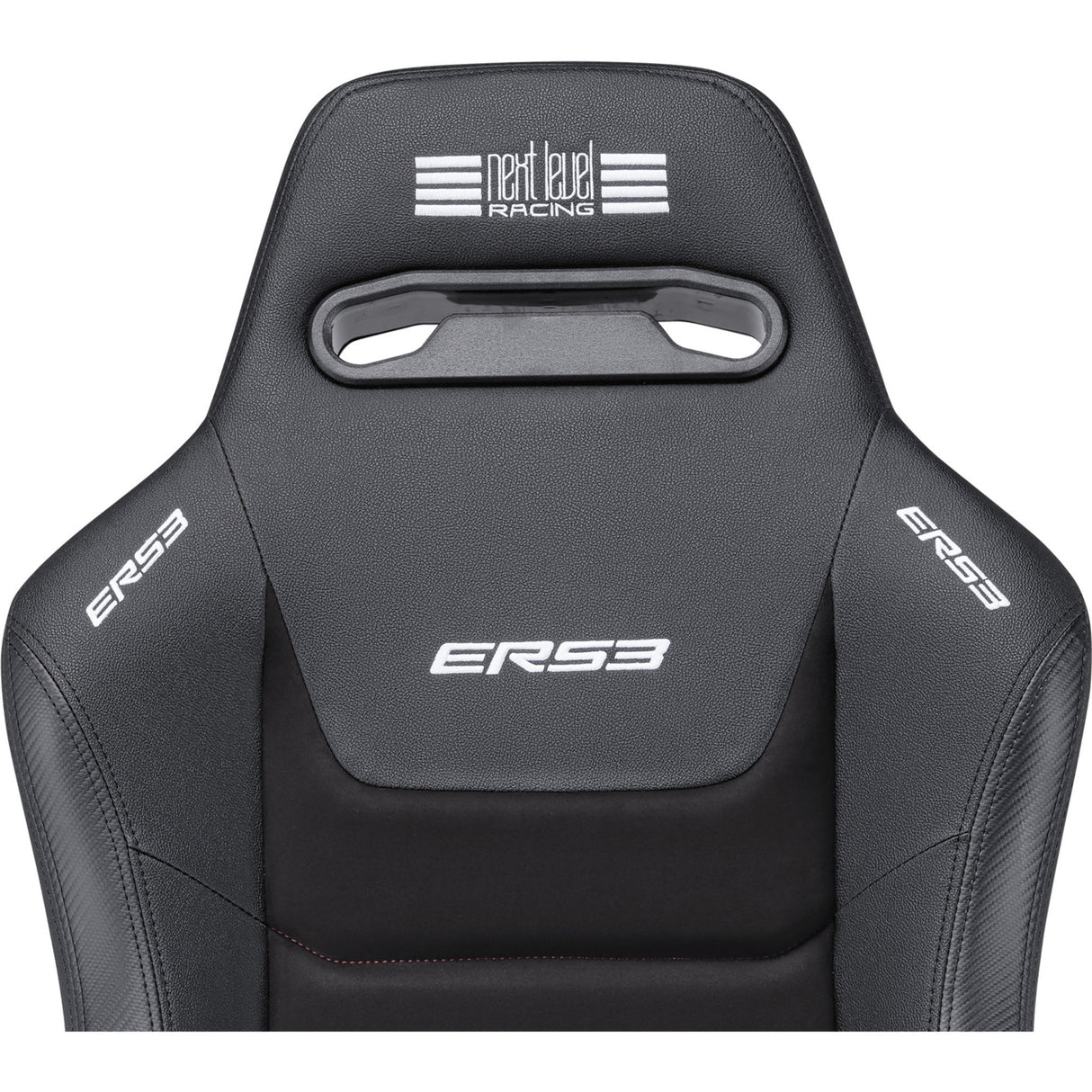 Next level racing ers3 elite reclining seat - pu leder suède edition gamestoel (zwart)