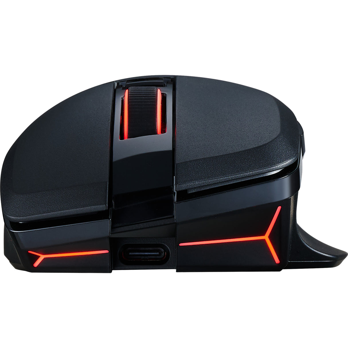 Powercolor alphyn am10 wireless gaming mouse (zwart rood, 100 - 26000 dpi, 8k, rgb, usb 2.4g bluetooth 5.2)