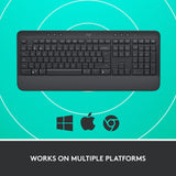 Logitech signature k650 wireless comfort toetsenbord (grafiet, us-international lay-out (qwerty), 100%)