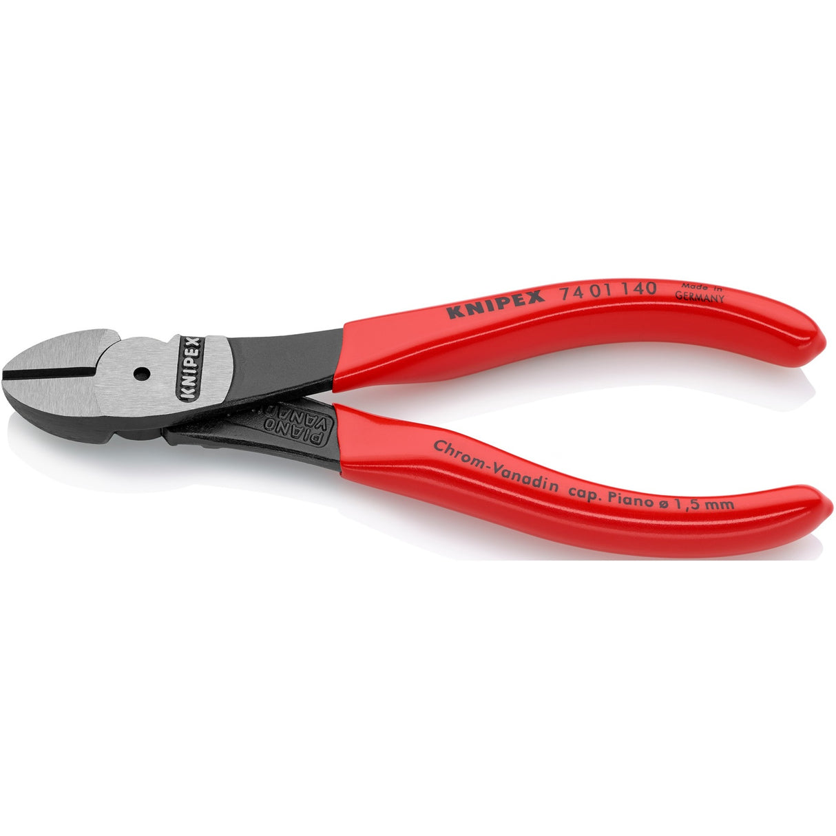 Knipex 74 01 140 kracht-zijsnijtang gepolijst kunststof 140mm