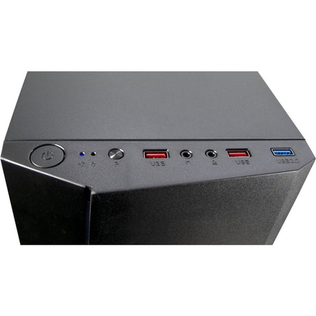 Inter-tech b-02 rgb midi tower behuizing (zwart | 3x usb-a | rgb | window)
