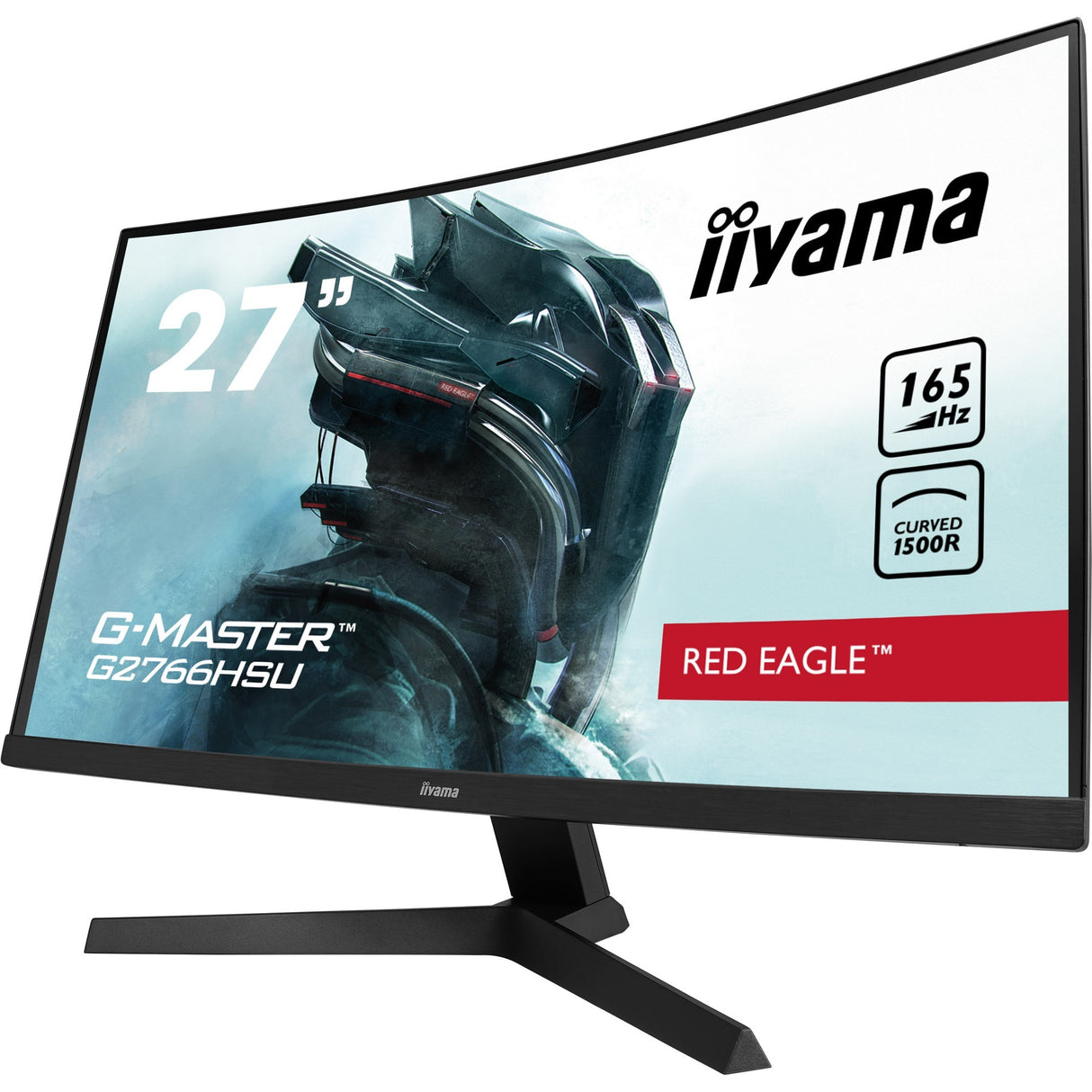 Iiyama g-master red eagle g2766hsu-b1 27 curved gaming monitor (zwart, 2x hdmi, displayport, 2x usb-a, usb-b, 165 hz)