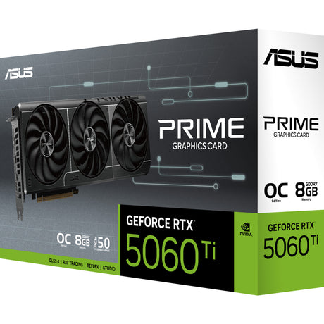 Asus prime geforce rtx 5060 ti oc 8g grafische kaart (3x displayport, 1x hdmi)
