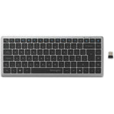 Kensington kb435 eq rechargeable multi-device compact keyboard (grijs, us-international lay-out (qwerty), scissor switches, 80% (tkl), usb, 2,4 ghz, bluetooth 5.4)