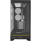 Montech hs02 midi tower behuizing (zwart | 2x usb-a | 1x usb-c | rgb | tempered glass)