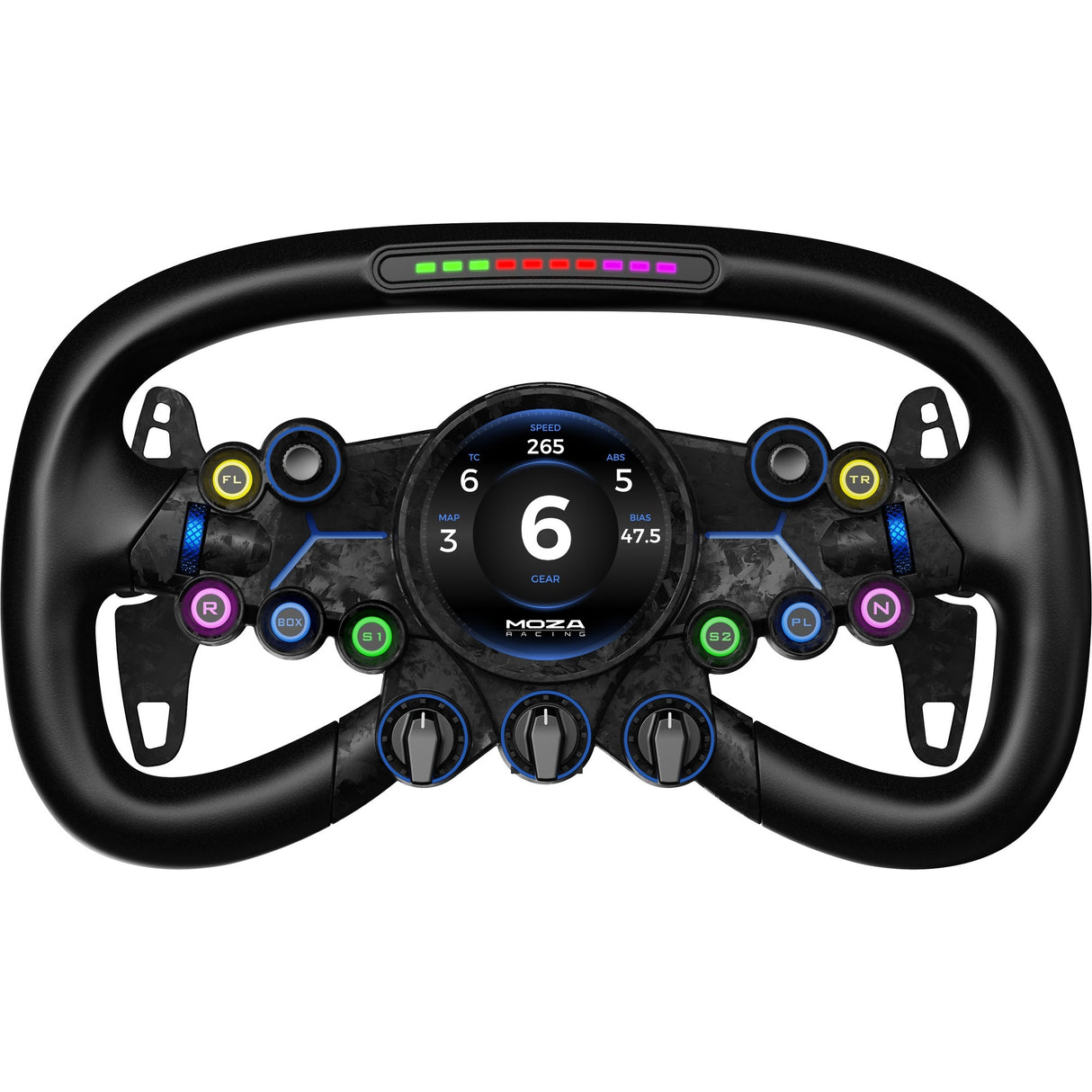 Moza vision gs stuur add-on (zwart carbon)