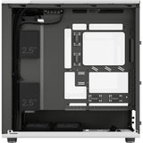 Fractal design north xl rc chalk white tg clear midi tower behuizing (wit houtkleur | 2x usb-a | 1x usb-c | tempered glass)