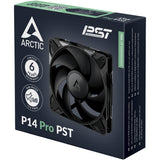Arctic p14 pro pst case fan (zwart, 140 x 140 x 27 mm, pwm)