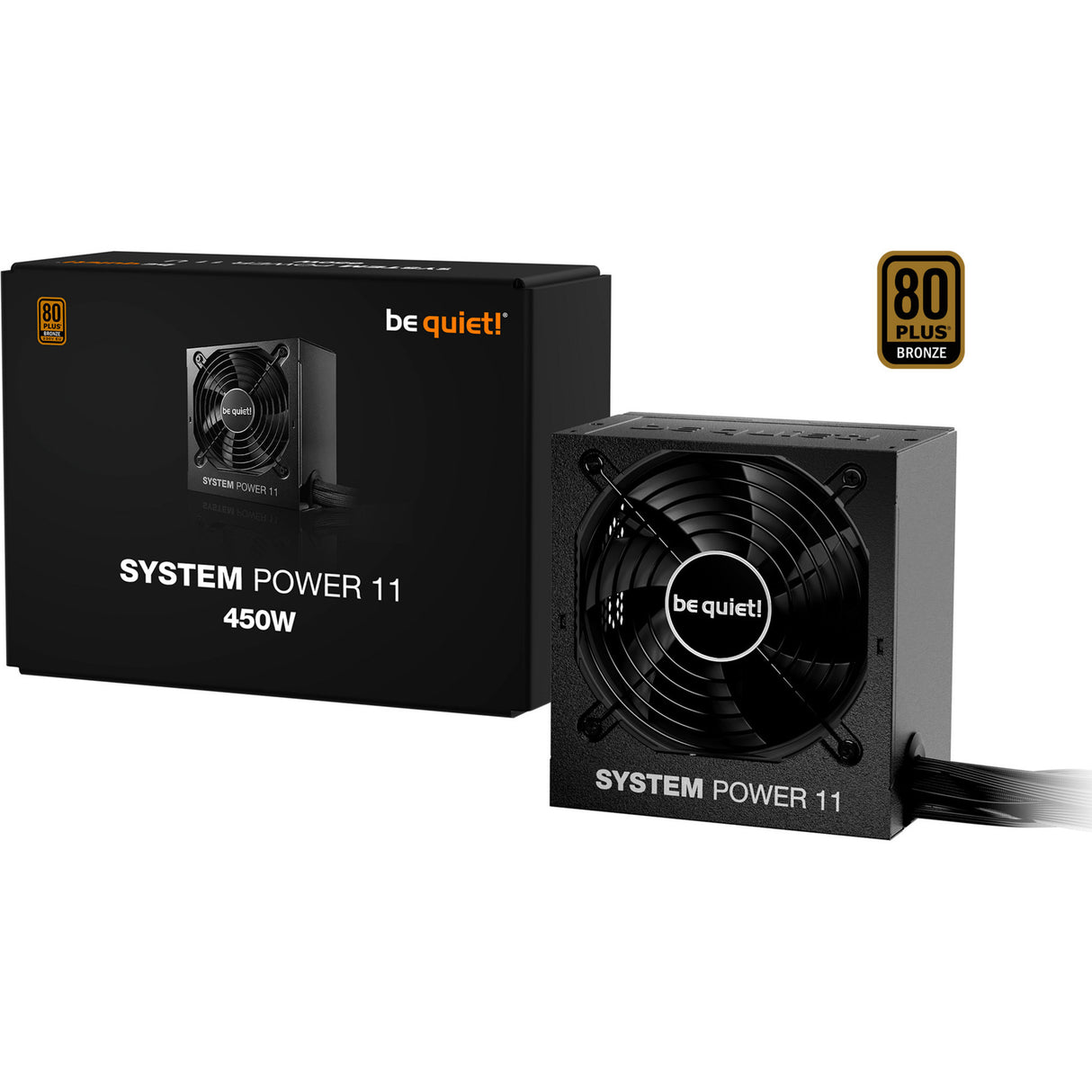 Be quiet! system power 11 450 watt voeding (zwart, 2x pcie)
