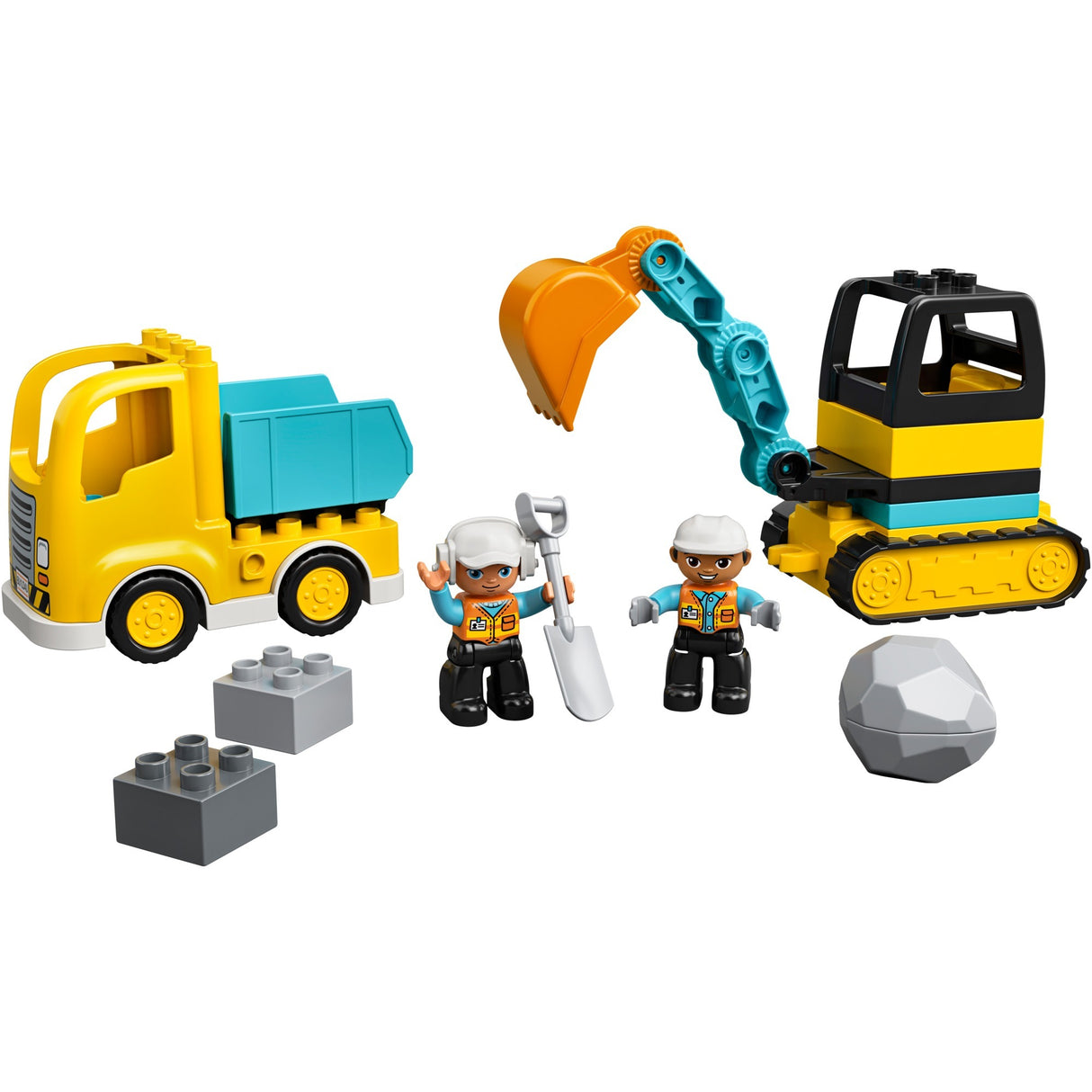 Lego truck tracked excavator