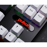 Pulsar pcmk 2he tkl mechanical gaming keyboard (wit, us lay-out (qwerty), 80% (tkl), rgb, pbt double-shot keycaps, hot-swap)