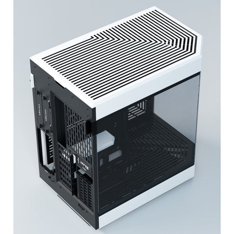 Hyte y60 midi tower behuizing (wit zwart | 3x usb-a | tempered glass)