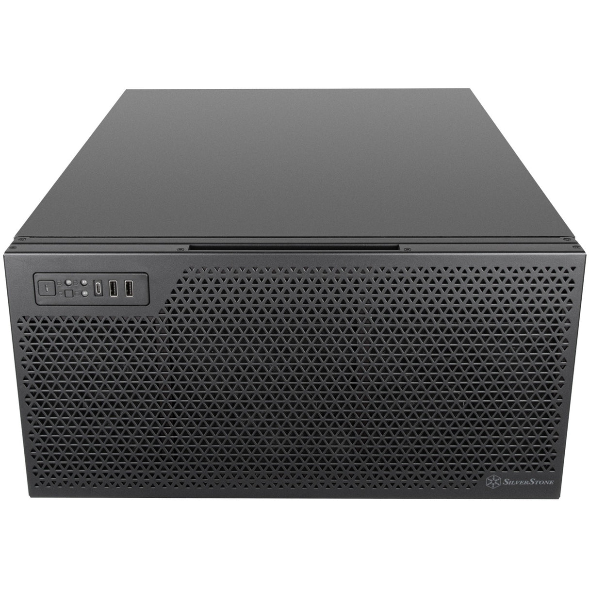 Silverstone rm52 server behuizing (zwart | 2x usb-a | 1x usb-c)