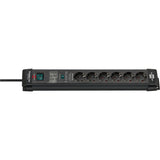 Brennenstuhl premium-line overspannings- beveiliging 26000a 6-voudig zwart 1,8m h05vv-f 3g1,5