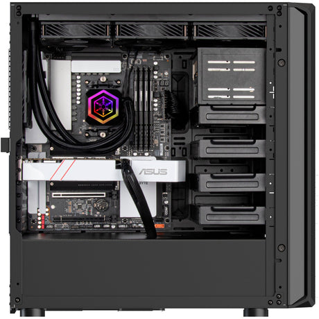 Silverstone sst-sed1-b midi tower behuizing (zwart | 2x usb-a | 1x usb-c)