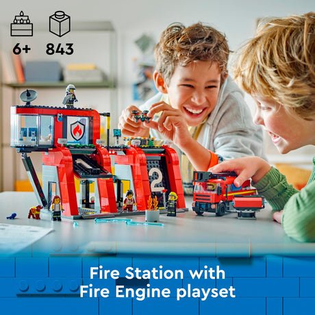 Lego city brandweerkazerne en brandweerauto - 60414