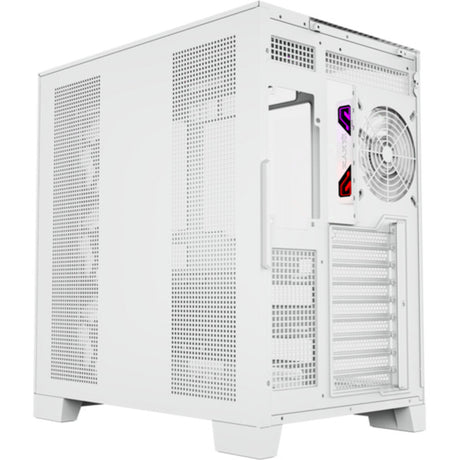 Xyz pc gear tesseract a-rgb midi tower behuizing (wit | 2x usb-a | 1x usb-c | rgb | tempered glass)
