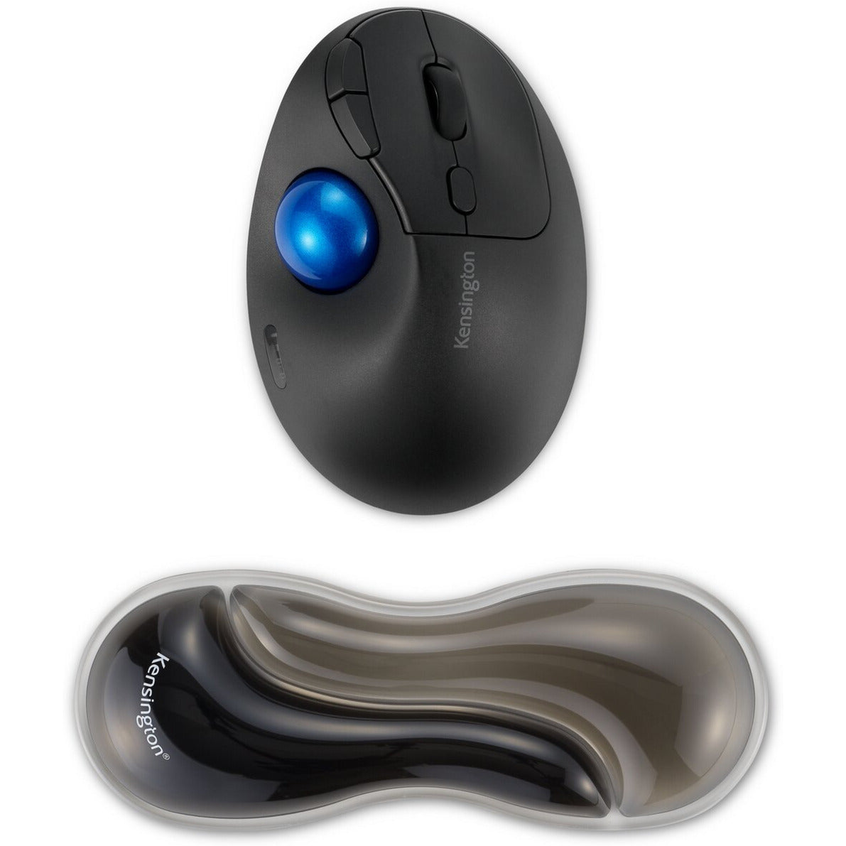 Kensington slim duo gel mouse trackball wrist rest polssteun (grijs zwart)