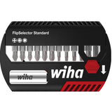 Wiha bitset flipselector standard 25 mm (zwart rood, phillips, pozidriv, torx® 13-delig 1 4 c6,3 met riemclip)