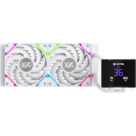 Xyz pc gear hydrotemp aio 240 waterkoeling (wit, argb, pwm)