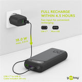 Goobay quick charge powerbank 20.000 mah - 74 wh (zwart, usb-c pd, qc 3.0)