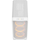 Fractal design meshify 3 rgb midi tower behuizing (wit | 2x usb-a | 1x usb-c | rgb | tempered glass)