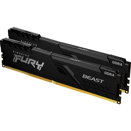 Kingston fury beast 32 gb ddr4-3200 (2x 16 gb) werkgeheugen (zwart, kf432c16bbk2 32, xmp 2.0)