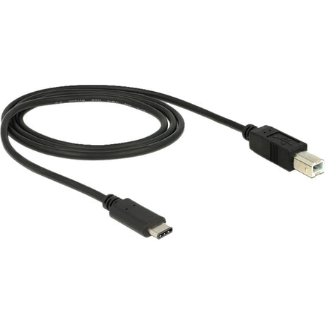 Delock usb-c 2.0 naar usb-b kabel (zwart, 1 meter)