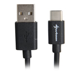 Sharkoon usb-a 2.0 - usb-c kabel (zwart, 3 meter)