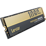 Lexar nm1090 pro 2 tb ssd (zwart goud, m.2 2280, pcie gen 5x4)