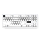 Mchose gx87 ultra: white electrophoresis vintage white aluminum custom mechanical, toetsenbord (wit zwart, ktt vintage white, 80% tkl, rgb, hot swap, double-shot pbt, draadloos bluetooth usb-c)