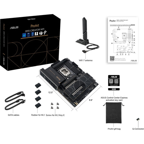 Asus proart z890-creator wifi socket 1851 moederbord (raid, 2.5gb-lan, 10gb-lan, wi-fi 7, bt, sound, atx)